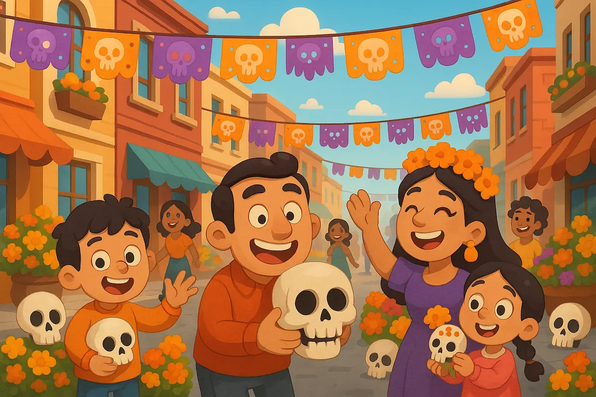 Sombrero inspirado en Día de los Muertos